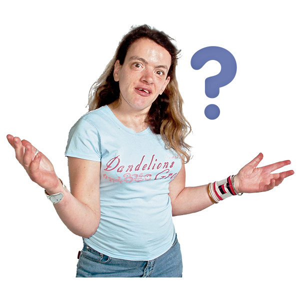 A young lady looking confused