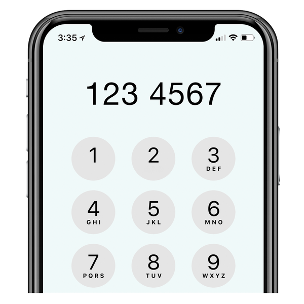 a picture of a mobile phones number keypad